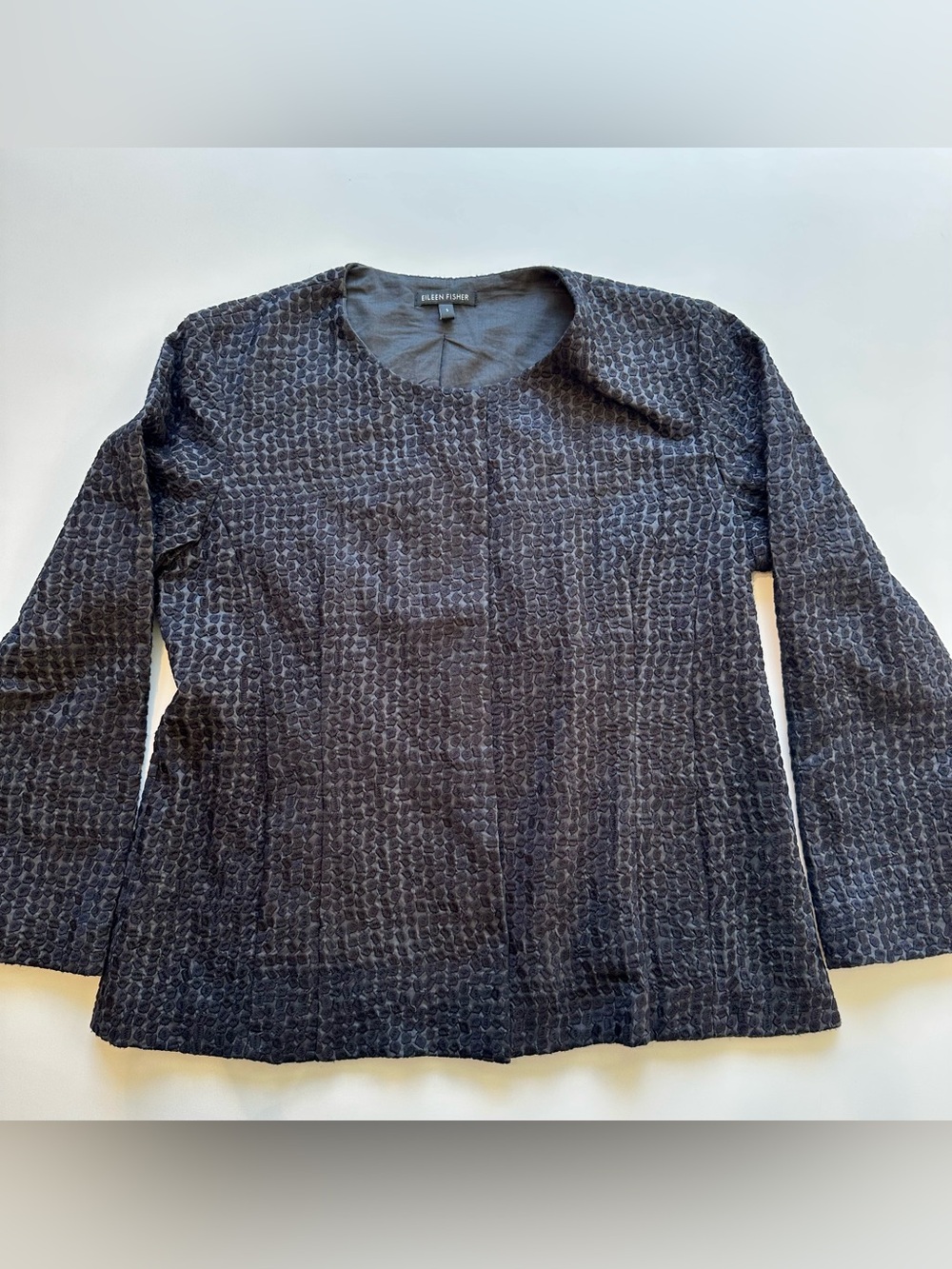 Eileen Fisher Textured Cotton Jacket Size S